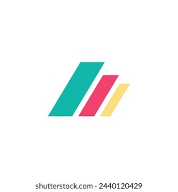 Logo three color with blank background