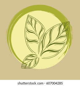 logo with three green leaves and lettering one hundred percent natural

