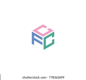
Logo with three letters CFC. hexagon logo