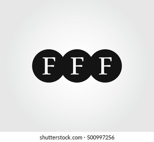 Logo three letters F. Logo letters triplets. FFF. FFF Initials