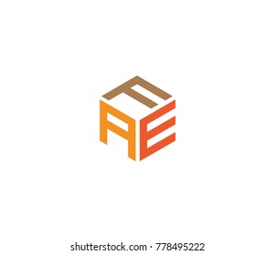 logo with three letters FAE. three letter icon