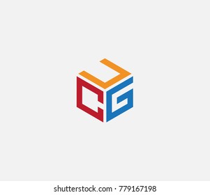 Logo with three letters UCG. three letter icon