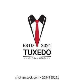 Logo Tie Tuxedo Suit Men Fashion Tailor Clothing Vintage Classic Design