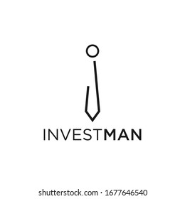I logo with Tie,in initial letter monogram logo design.