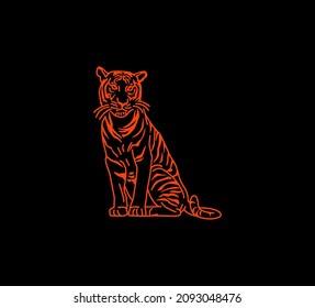 logo with a tiger. beautiful style and rendering is perfect for a sports team