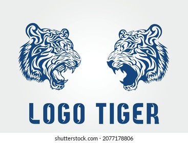 LOGO TIGER HARD ICON VECTOR 