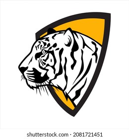Logo Tiger head, animal vector Illustration