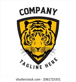 Logo Tiger head, animal vector Illustration