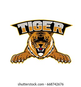 Logo tiger mascot team sport