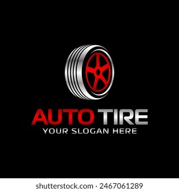 logo for tire shop or tire production vector template