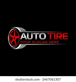 logo for tire shop or tire production vector template