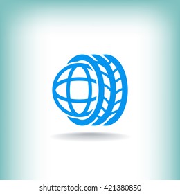 Logo tires icon