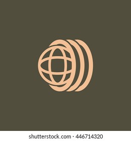 .Logo tires icon Flat.
