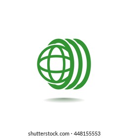 Logo tires icon Flat .