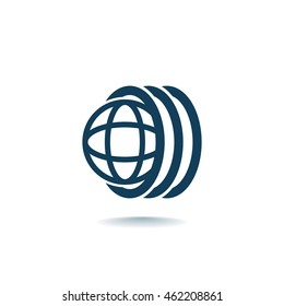 Logo tires icon Flat .
