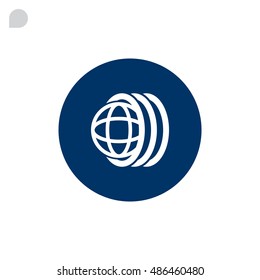 Logo tires icon Flat .
