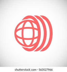 Logo tires icon Flat .
