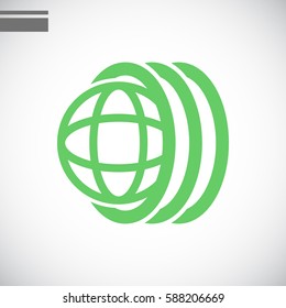 Logo tires icon Flat .