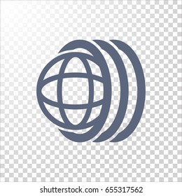 Logo tires icon Flat .