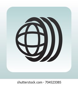 Logo tires icon Flat .