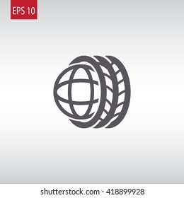 Logo tires icon Vector