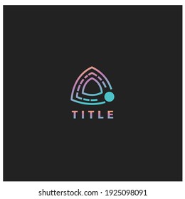 logo title for company road line illustration, play vector design