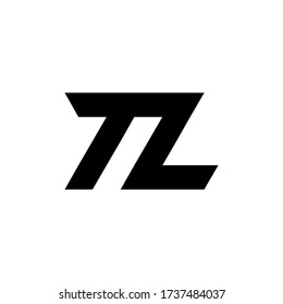 Logo TL monogram letter logo, black and white parallel lines creative initials LT