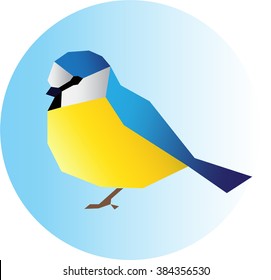 Logo tomtit bird icon vector illustration, abstract, eps10