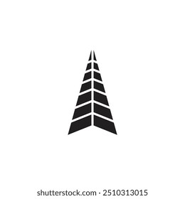 Logo tower building minimalist with blank background