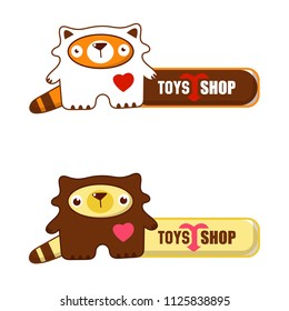 Logo toys shop. Vector logo