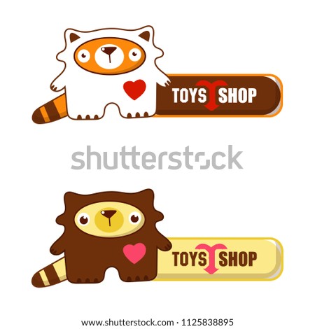 Logo toys shop. Vector logo