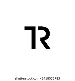 tr inicial de logotipo simplemente diseño creativo