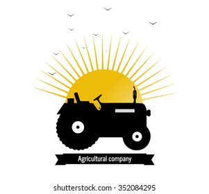 logo tractor,agricultural company work farmer