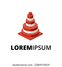 Logo mit Verkehrsknotenpunkt für Druck und Design. Vektorgrafik.