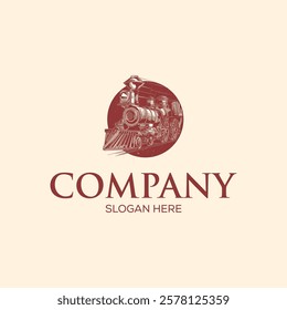 logo with train icon as the main symbol