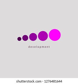 Logo transform, icon change, icon growth, evolution; development; business coach logo; evolution sign, personal life coaching. Vector