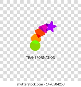 Logo transform, icon change, growth, symbol training, evolution; business development; logo education, business coach; evolution sign, personal life coaching. Vector on transparent background.