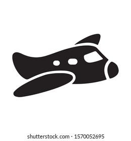 Logo transportation icon plane black and white vector graphic illustration