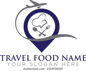 Logo for travel agency. adventures for foodies! vector free download.