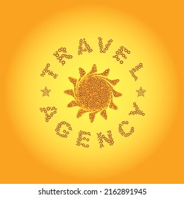logo of travel company. Vector elements on the gradient background