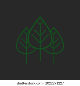 logo tree leaf three green nature 
