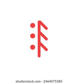 Logo tree line minimalist with blank background
