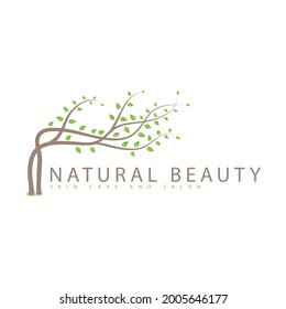 Logo tree people ecology symbol. Natural product logo. Tree symbol or label vector illustration