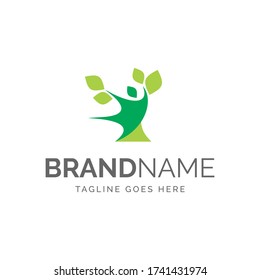 logo of tree people, vector design, fully editable
