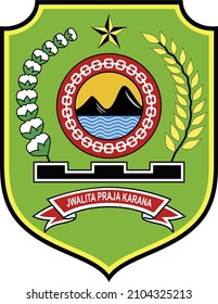 Logo Of Trenggalek Regency, The Basic Color Of Green Means Peace, Meaning That The People Of Trenggalek As Symbolized Are In Peace. The Golden Yellow Frame Means Dynamic.