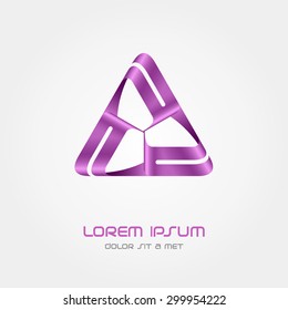 Logo Triangle business abstract vector design template, Hi tech looped infinity logotype, Vector illustration Eps 10