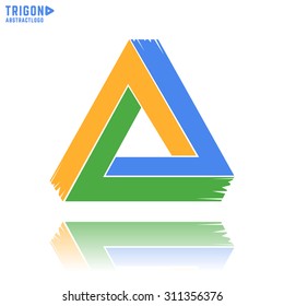 Logo Triangle for corporate identity. Abstract design template. Vector illustration.