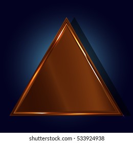 Logo Triangle Gold on blue