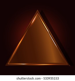 Logo Triangle Gold on brown