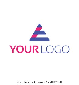 Logo triangle line pyramid sign corporate style movement design direction